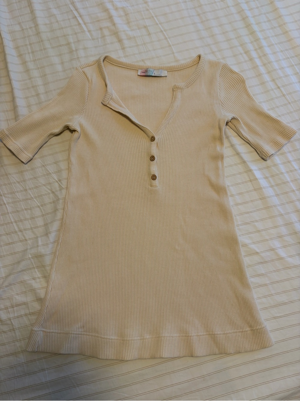 Free People Ribbed Henley long shirt
